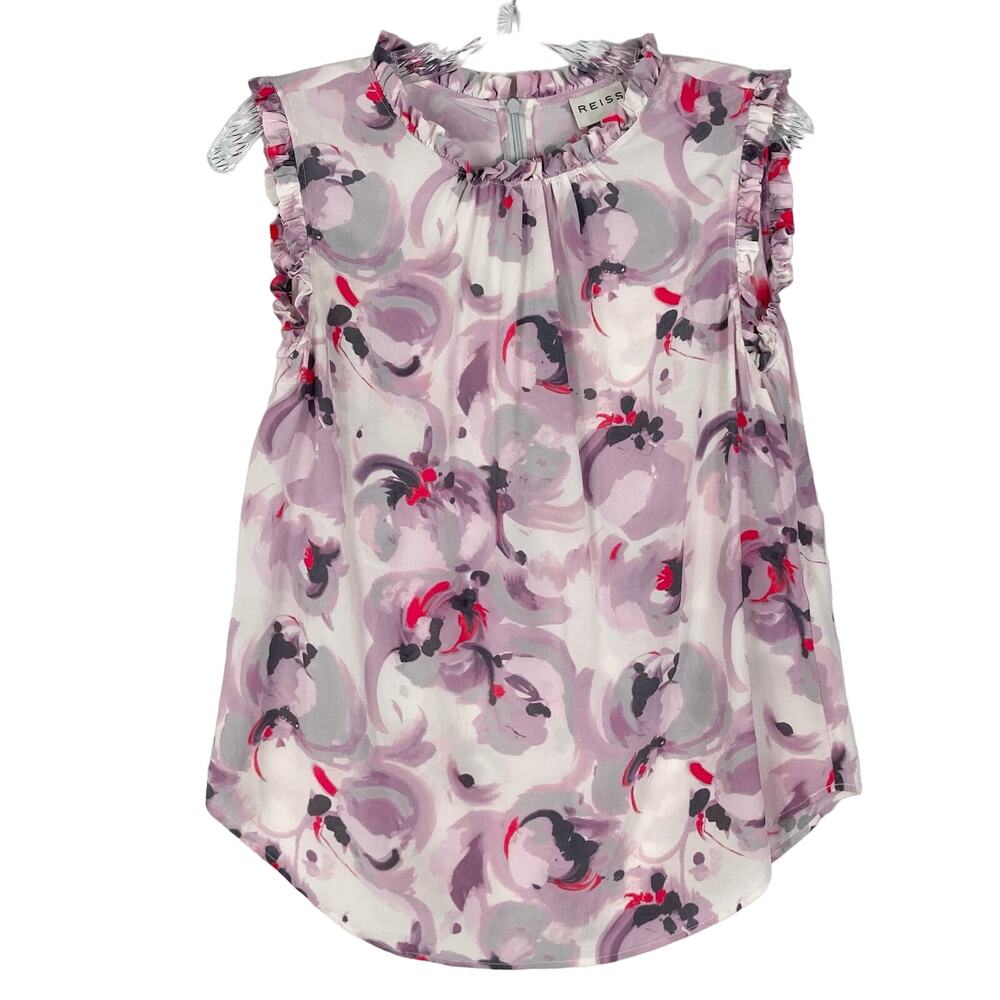 Reiss Pink and Purple Patterned Blouse